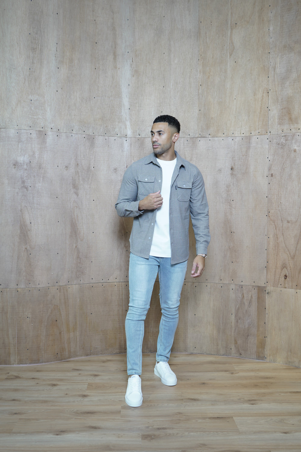 Capo Zack Overshirt - Grey/Brown