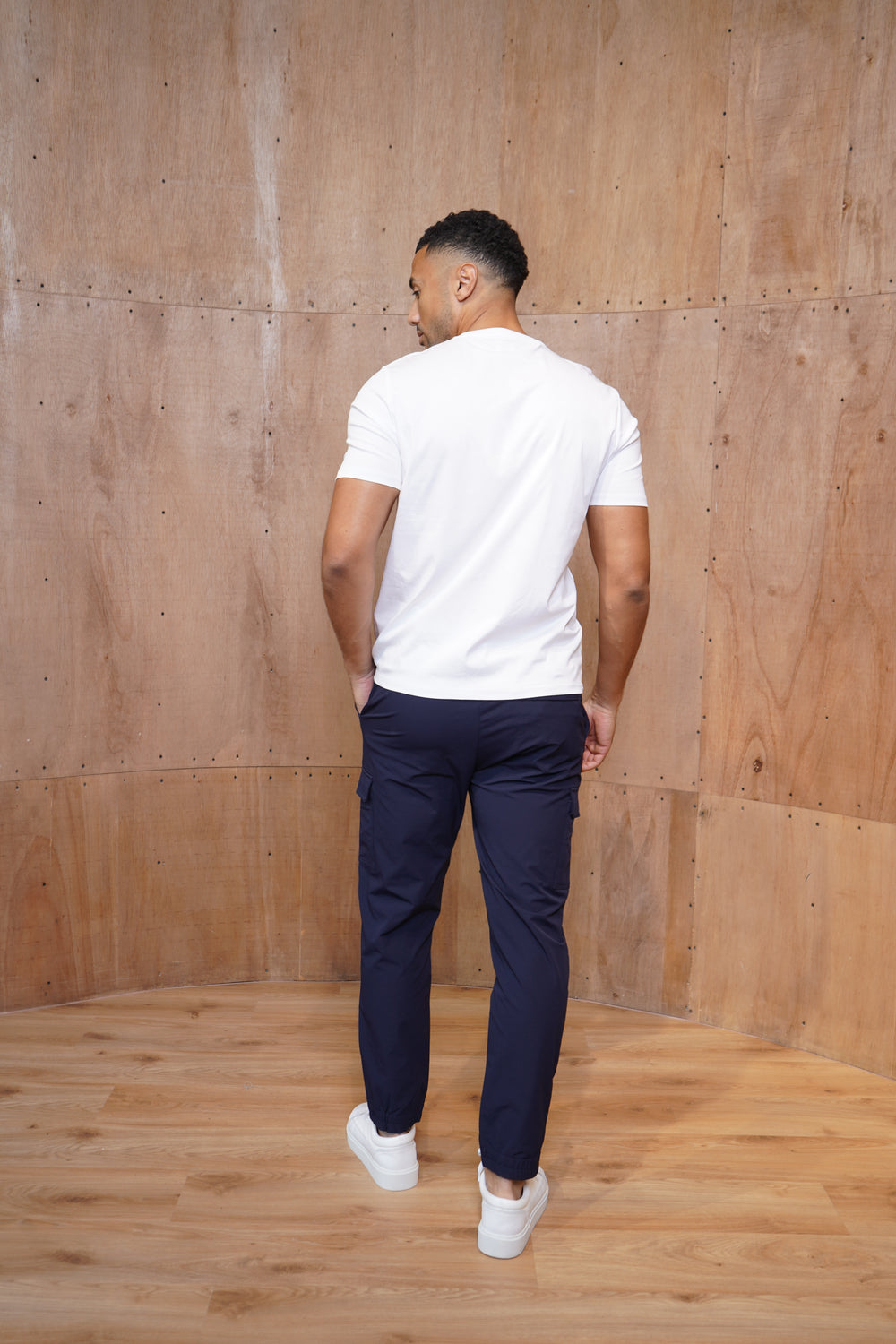 Capo Mercerised Stripe Colour Block T-Shirt - White