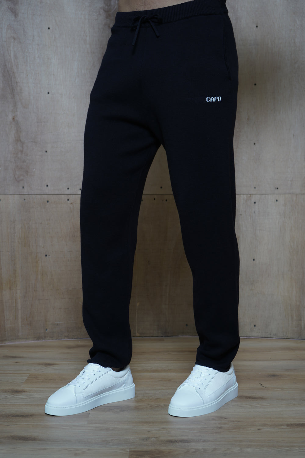 Capo Knitted Joggers - Black