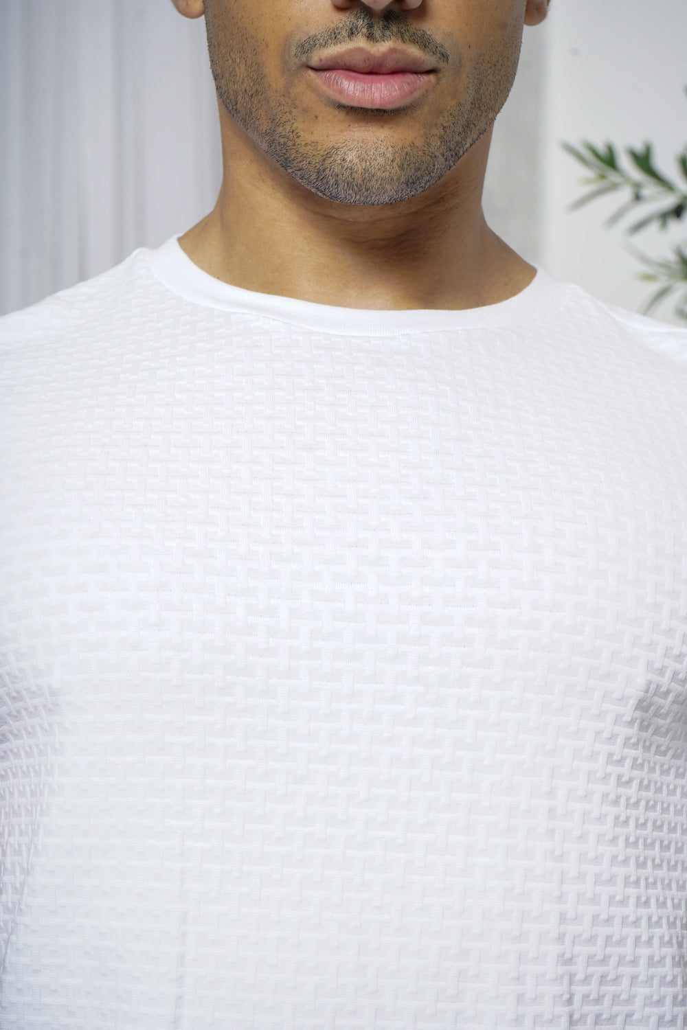 Capo Basket Weave T-Shirt - White