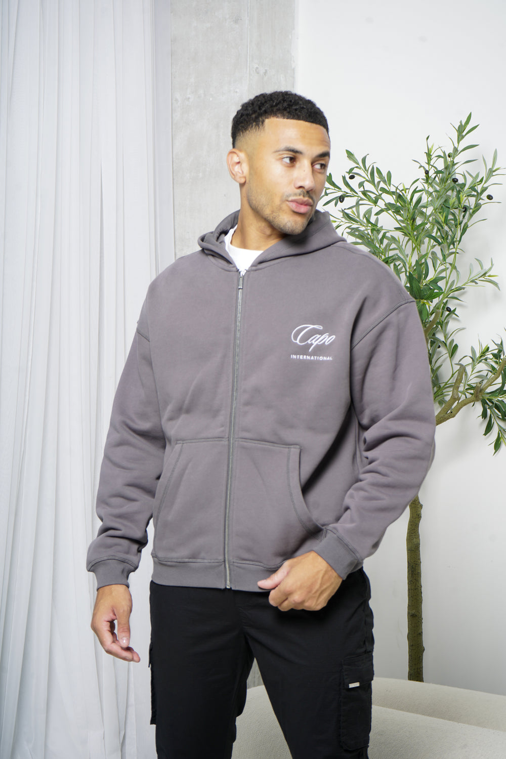 Capo International Full Zip Hoodie - Charcoal