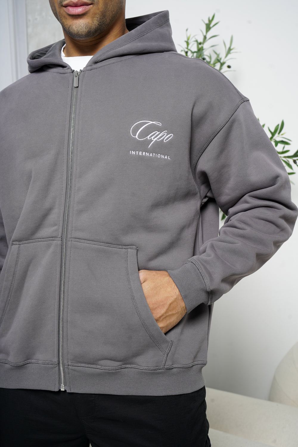 Capo International Full Zip Hoodie - Charcoal