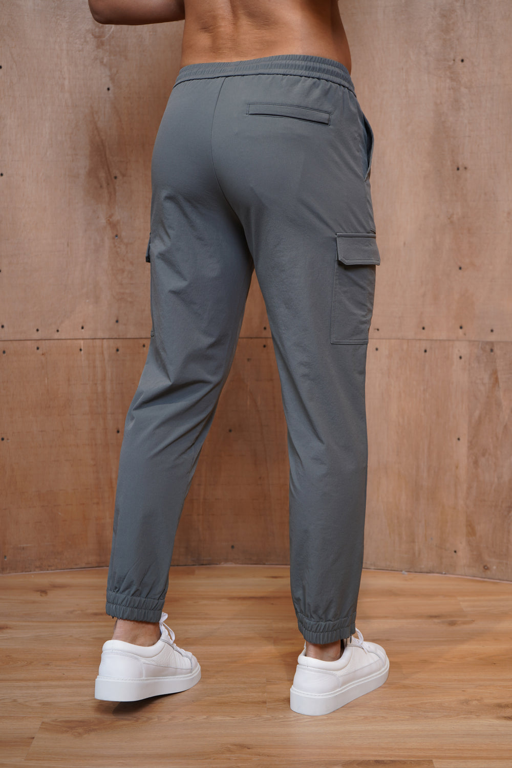 Capo Smart Cuffed Cargo Pants - Charcoal