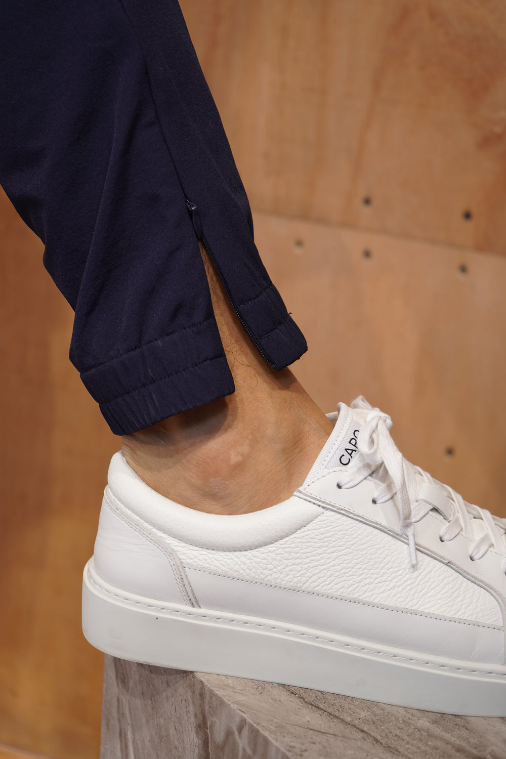 Capo Smart Cuffed Cargo Pants - Navy