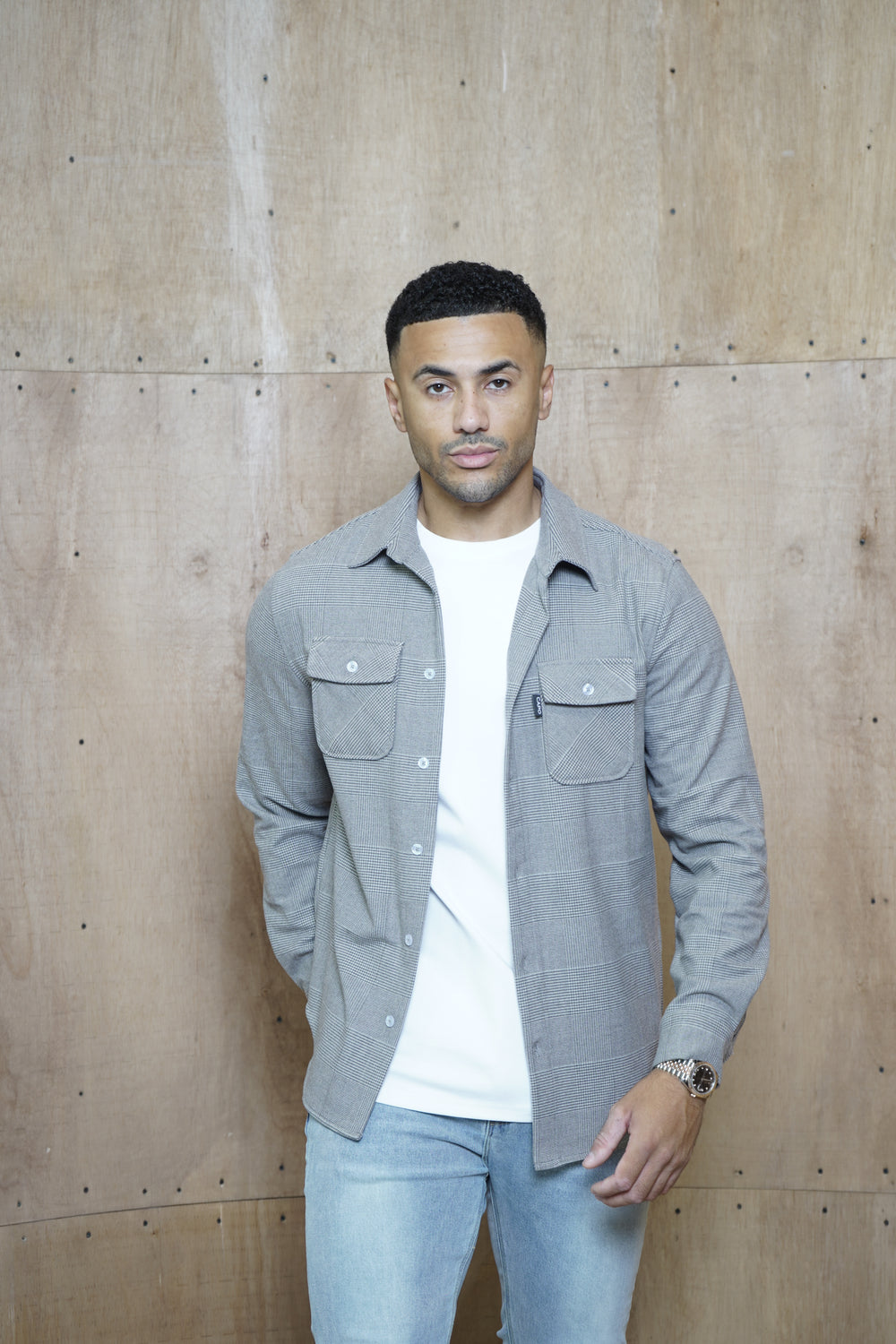 Capo Zack Overshirt - Grey/Brown