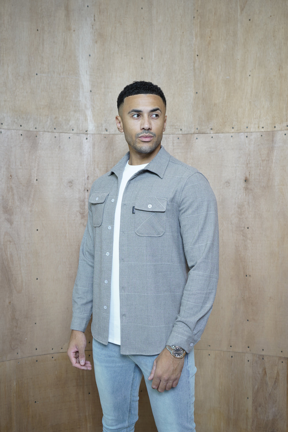 Capo Zack Overshirt - Grey/Brown