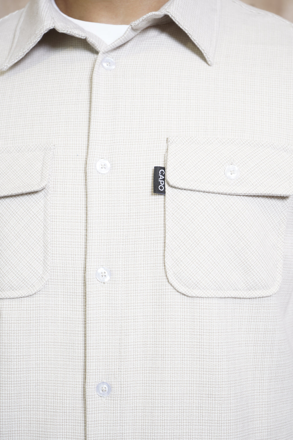 Capo Ollie Overshirt - Light Stone