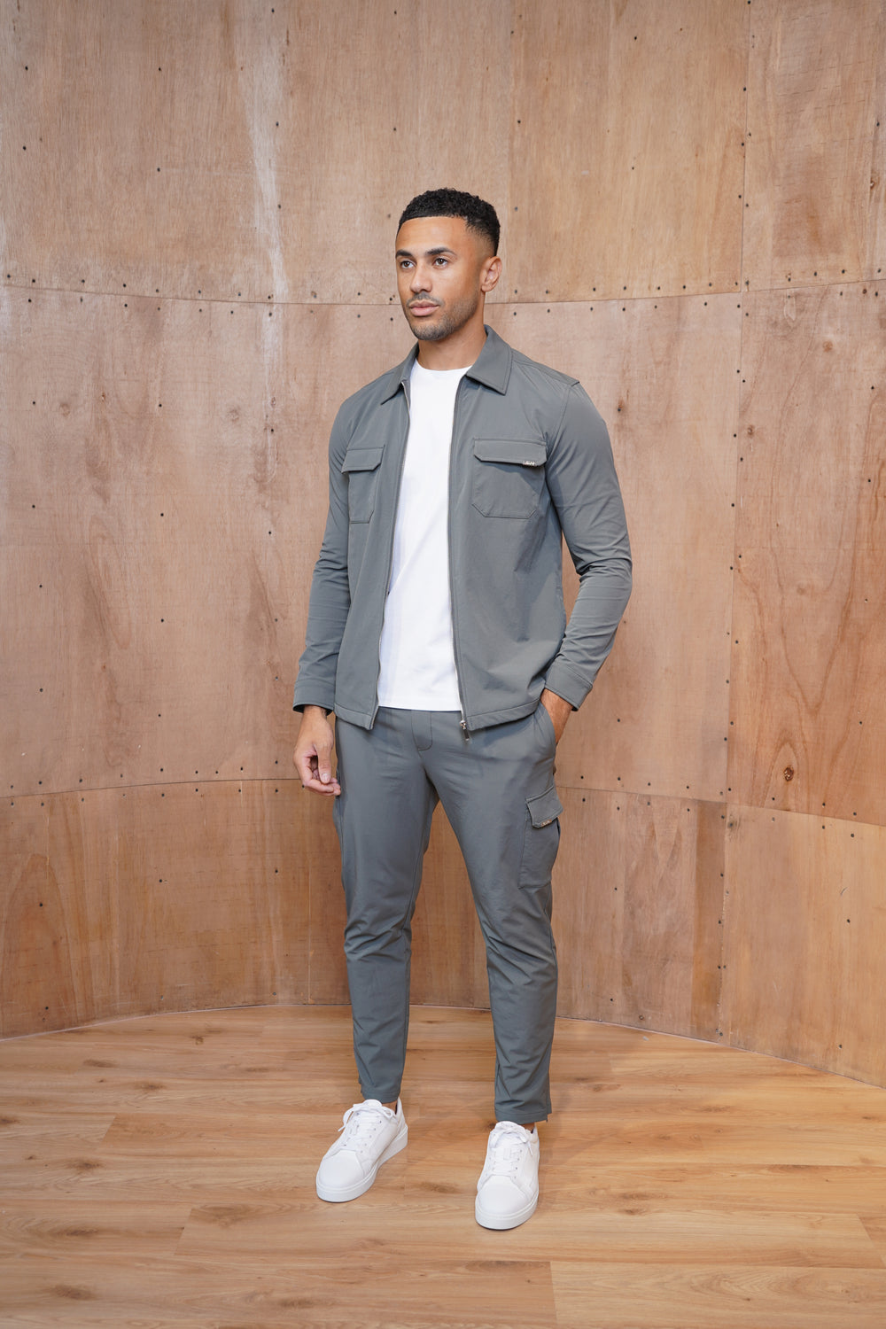 Capo Utility Regular Cargo Pants - Charcoal