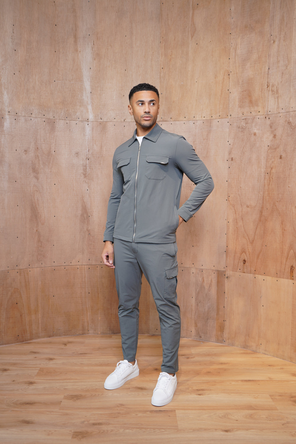 Capo Utility Regular Cargo Pants - Charcoal