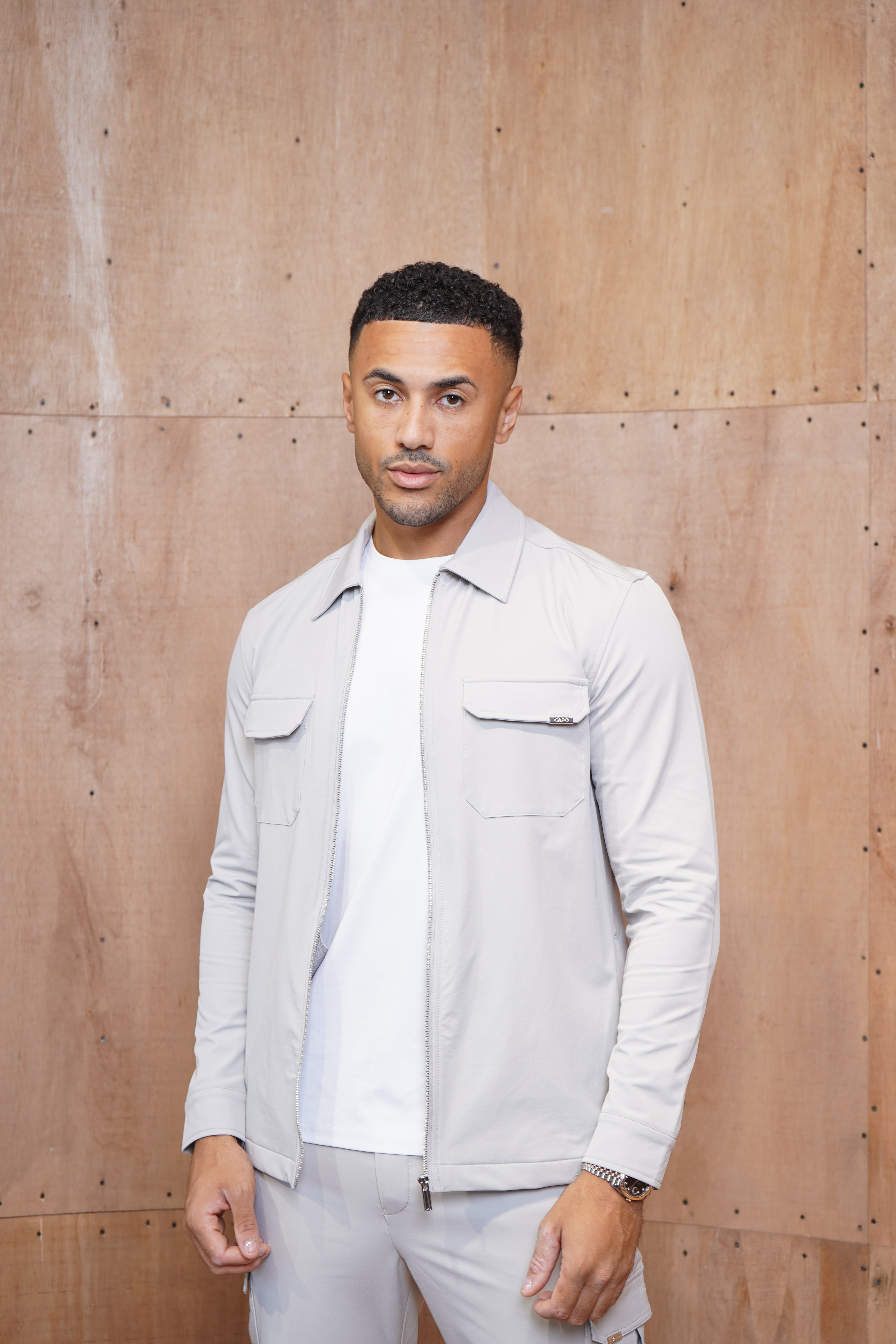 Capo Utility Overshirt - Light Grey