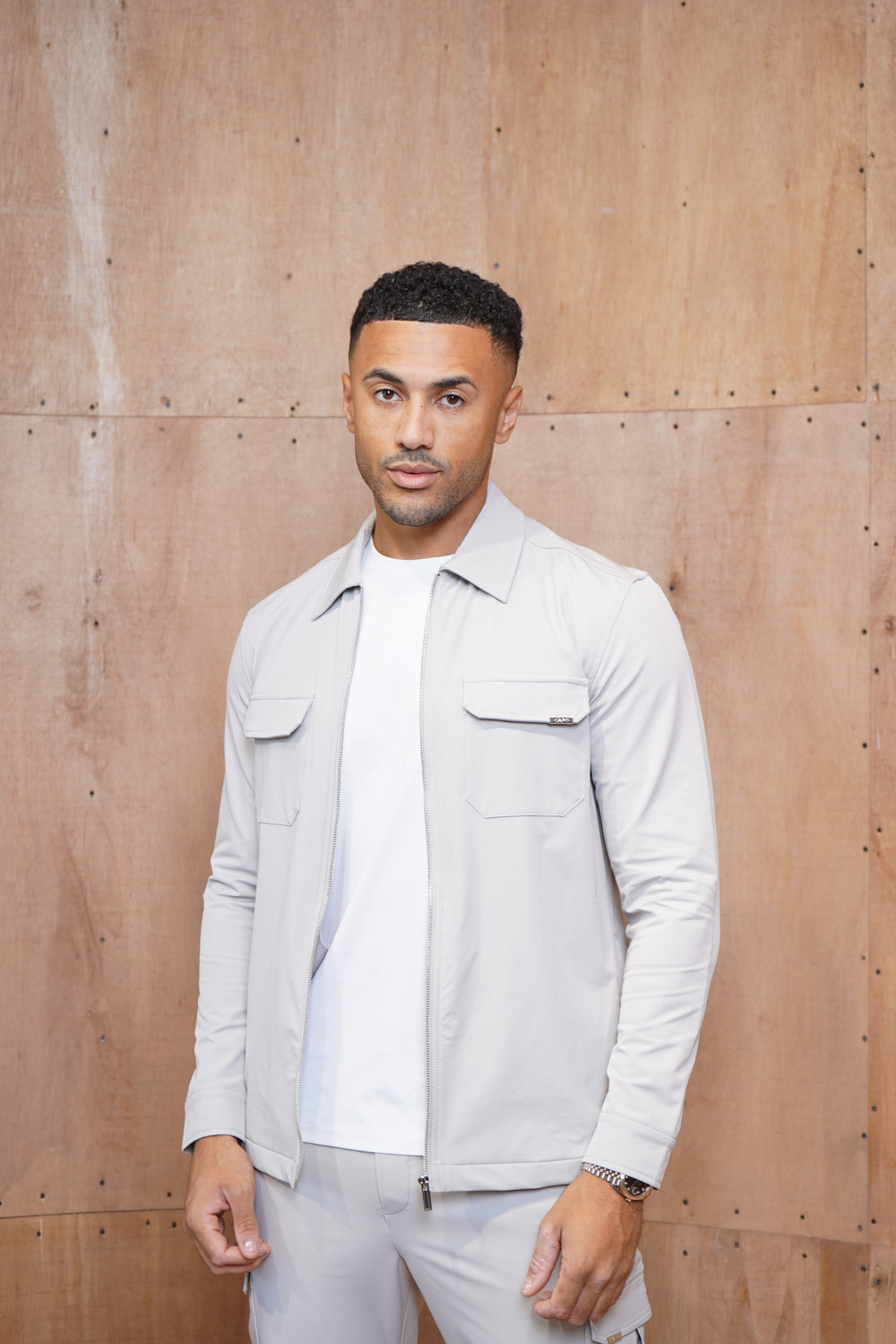 Capo Utility Overshirt - Light Grey