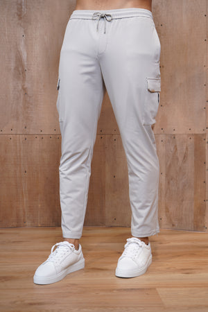 Capo Utility Regular Cargo Pants - Light Grey