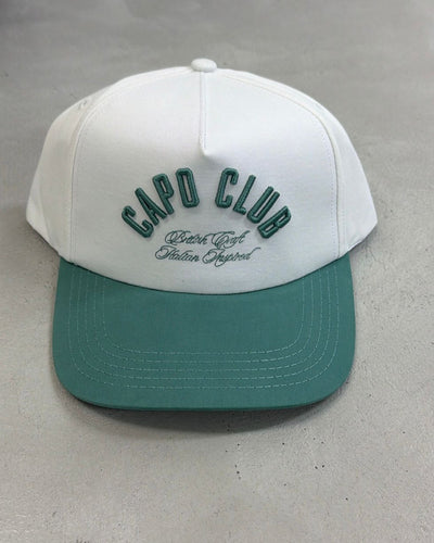 Capo Club Baseball Cap - Cream/Green
