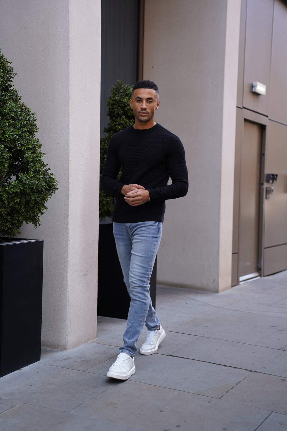 Capo CABLE Knit Jumper - Black