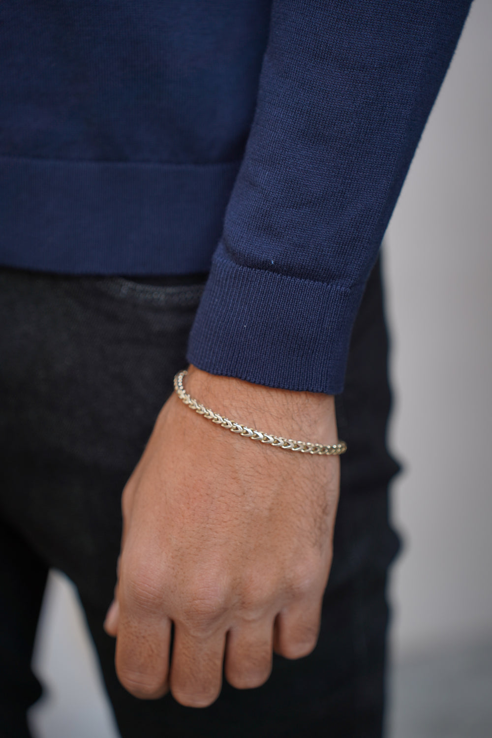 Capo Egyptian Cotton Crew Neck Jumper - Navy