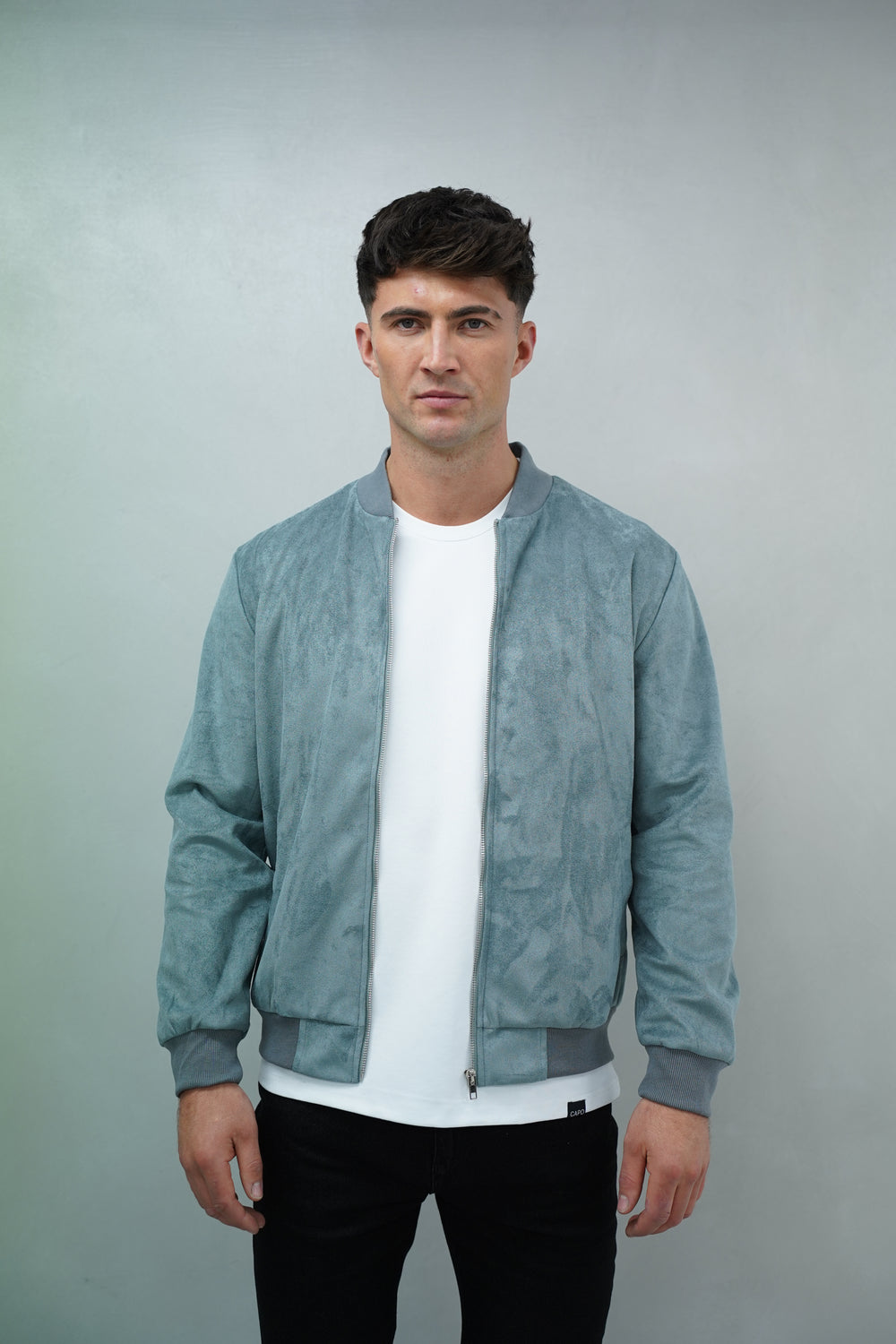 Capo SUEDE Bomber Jacket - Dark Grey