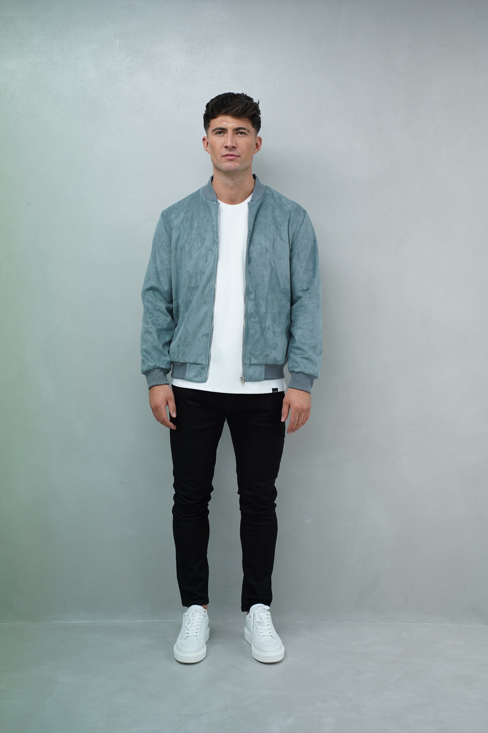 Capo SUEDE Bomber Jacket - Dark Grey
