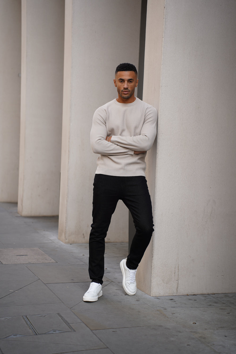 Capo CABLE Knit Jumper - Stone