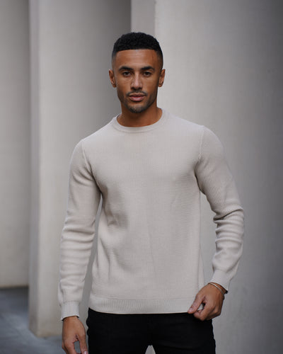 Capo CABLE Knit Jumper - Stone