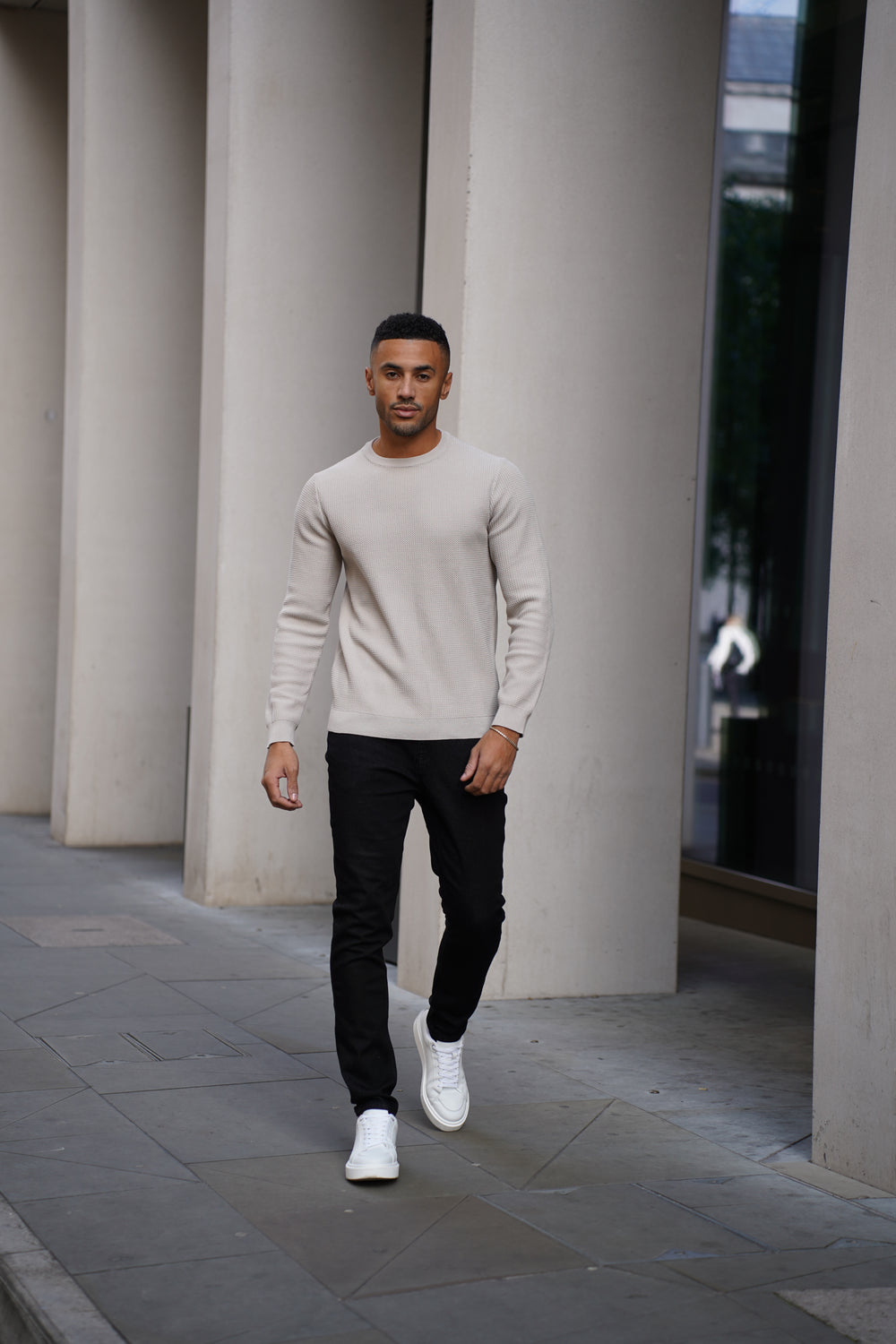 Capo CABLE Knit Jumper - Stone