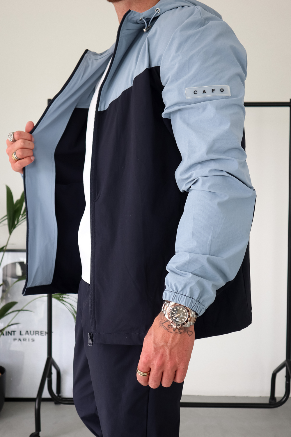 Capo TECHNICAL Track Jacket - Navy / Light Blue