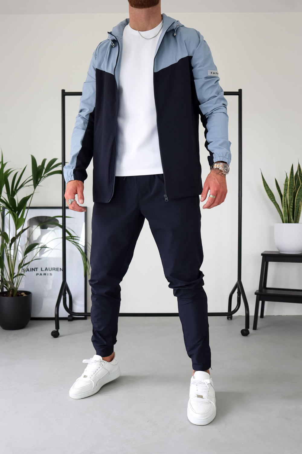 Capo TECHNICAL Track Pant - Navy / Light Blue