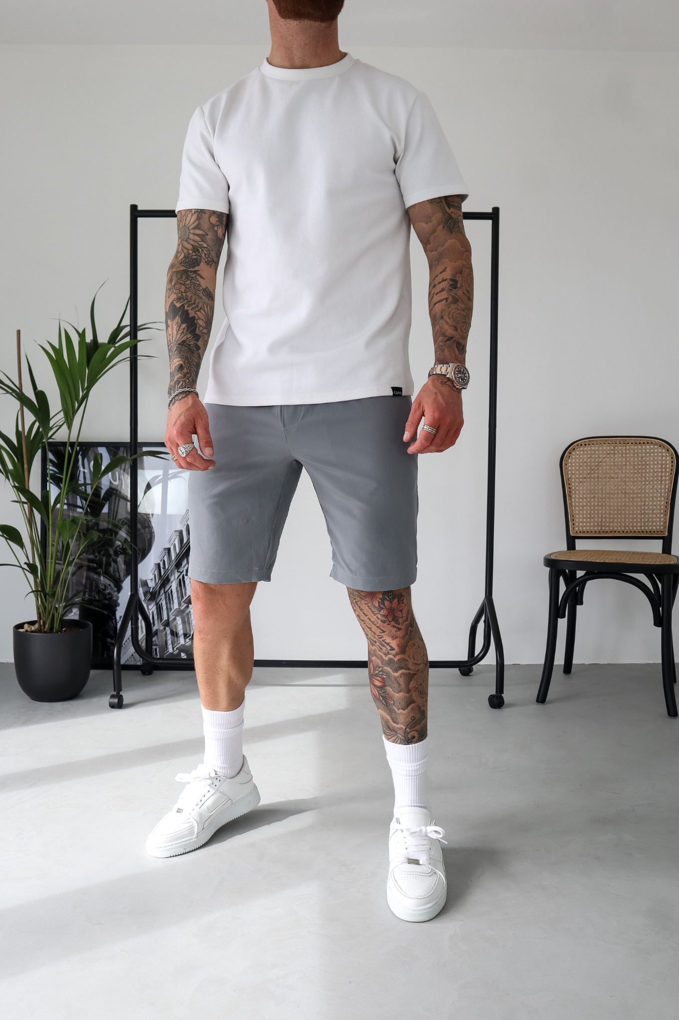 Mens smart 2025 grey shorts