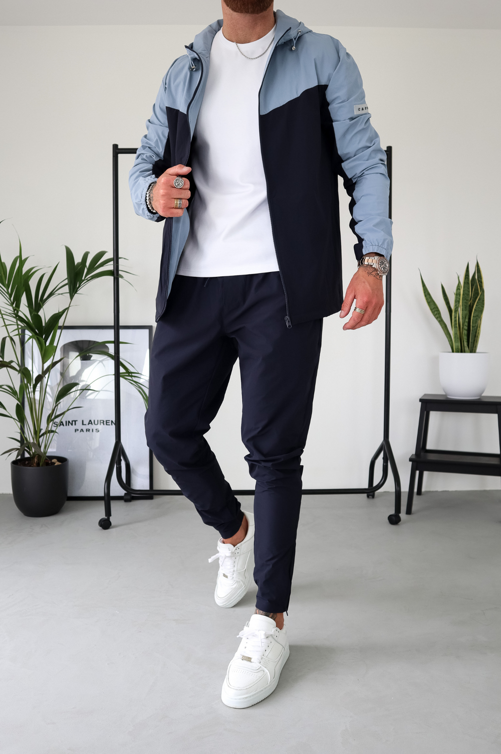 Capo TECHNICAL Track Jacket - Navy / Light Blue