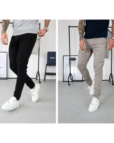 Capo CHINO Pant Twin Pack in Black & Grey