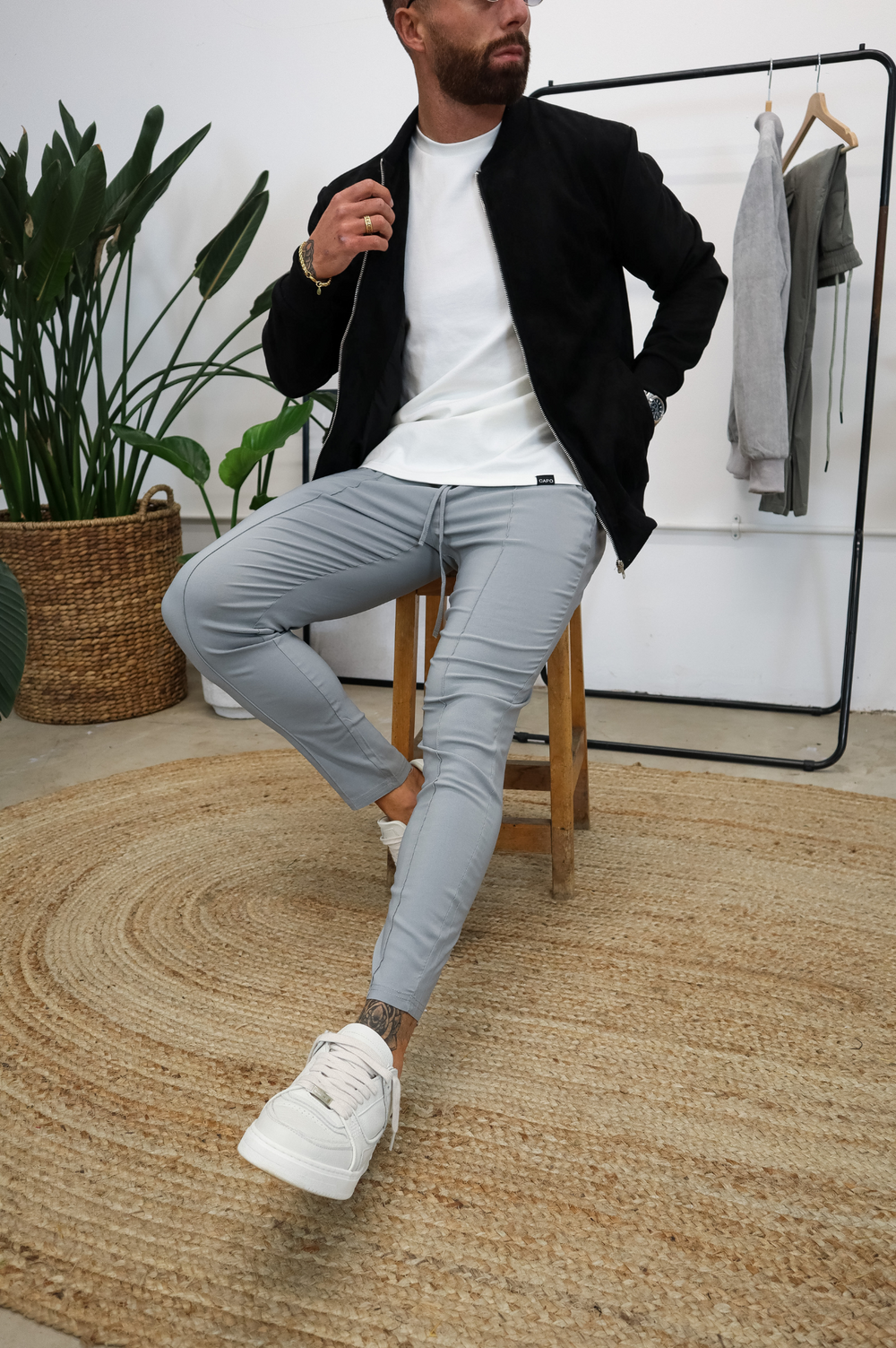 Capo SUEDE Bomber Jacket - Black