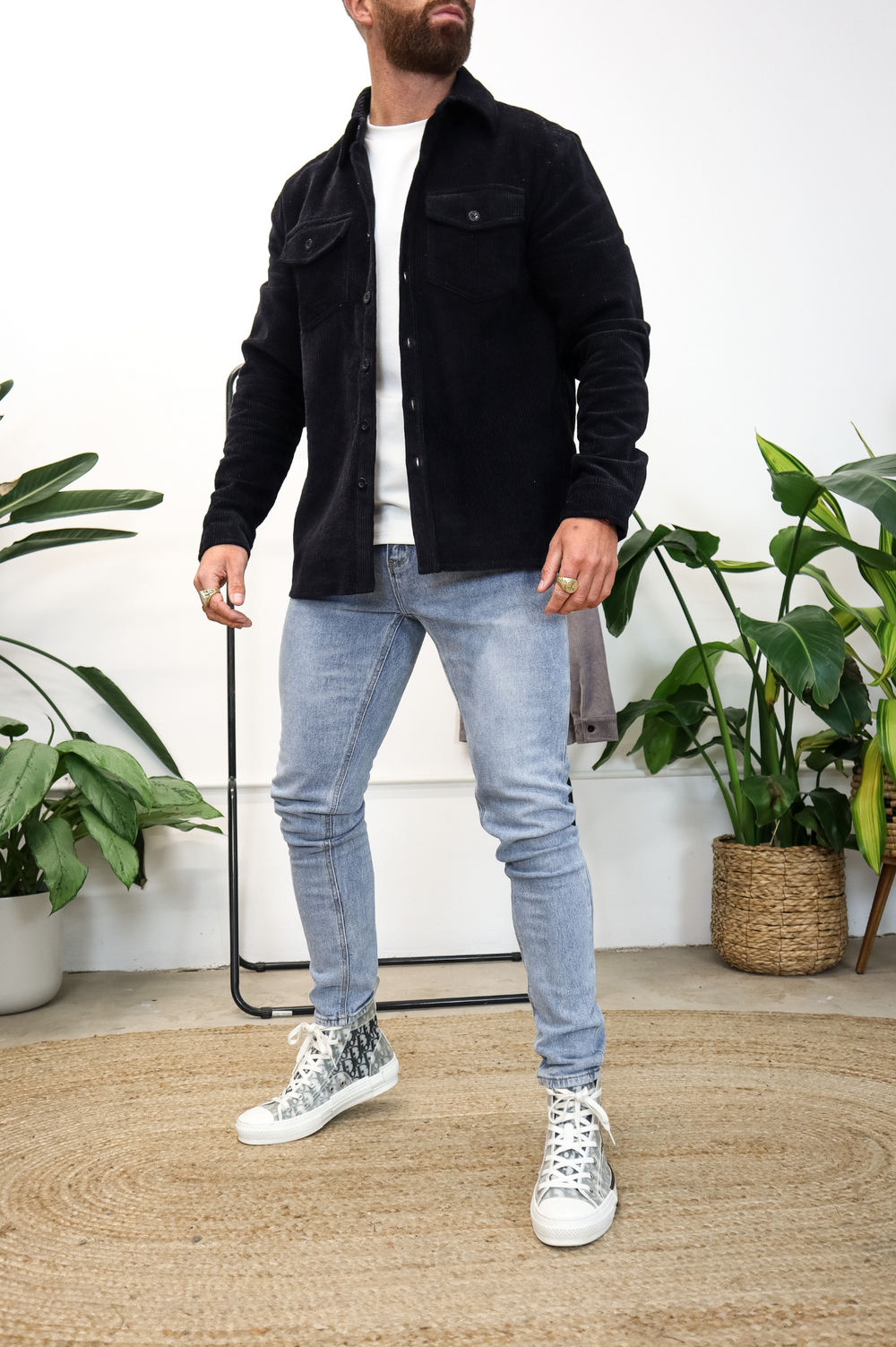 Capo CORD OVERSHIRT - Black