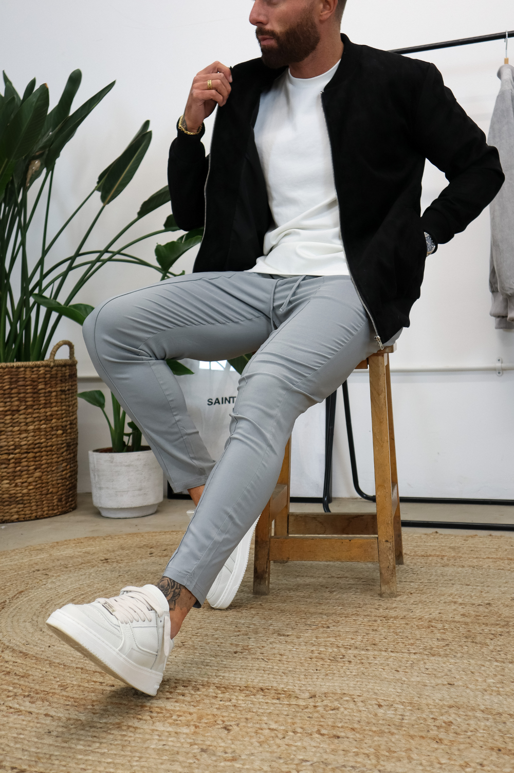 Capo SUEDE Bomber Jacket - Black