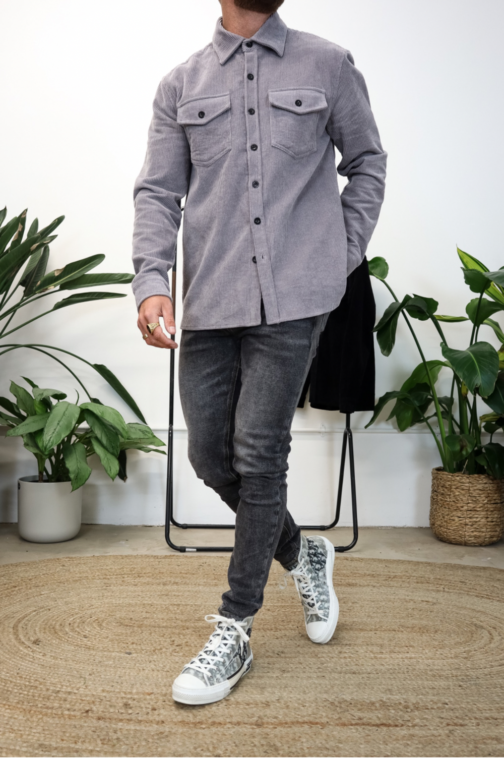 Capo CORD OVERSHIRT - Grey