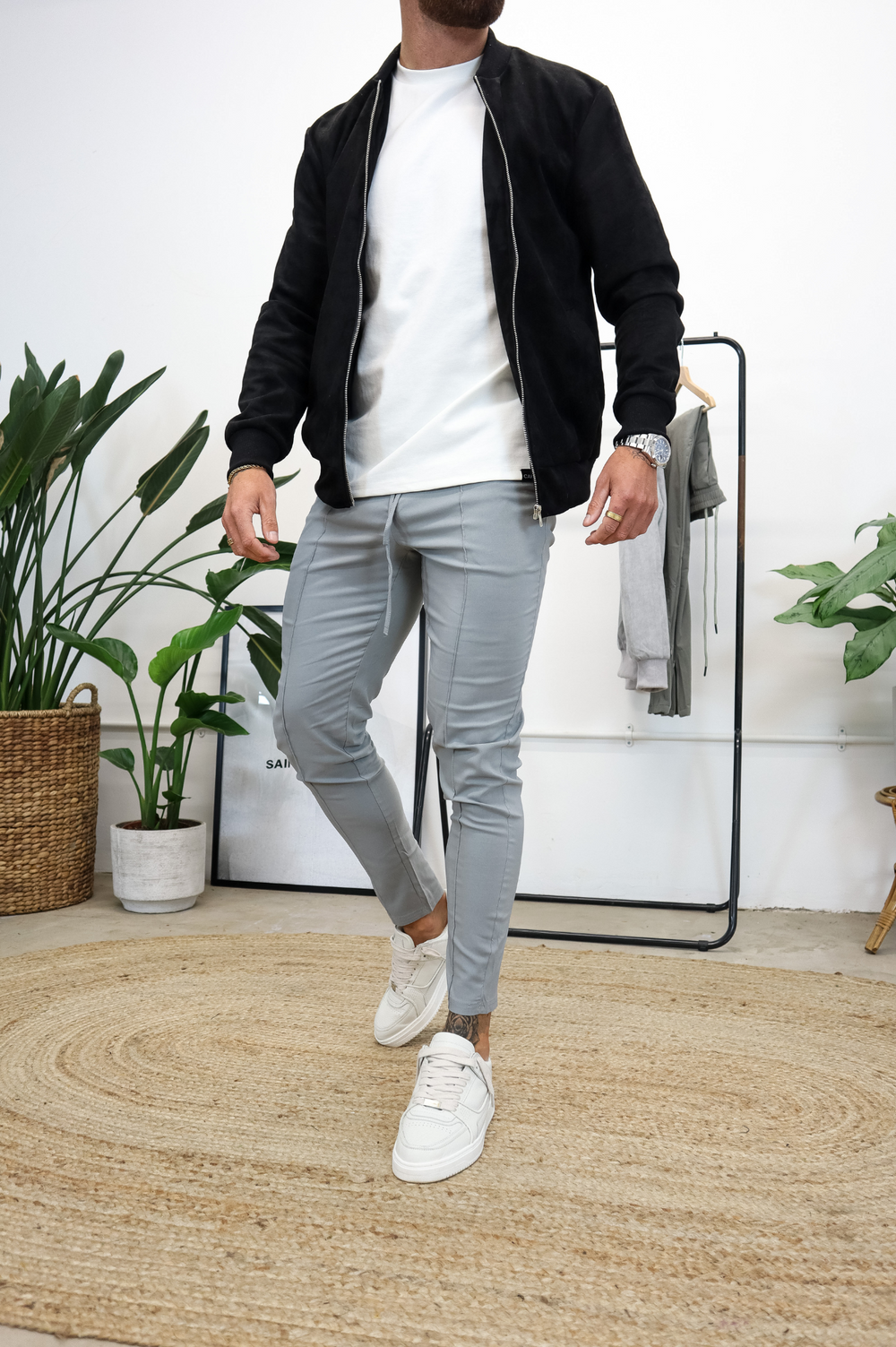 Capo SUEDE Bomber Jacket - Black