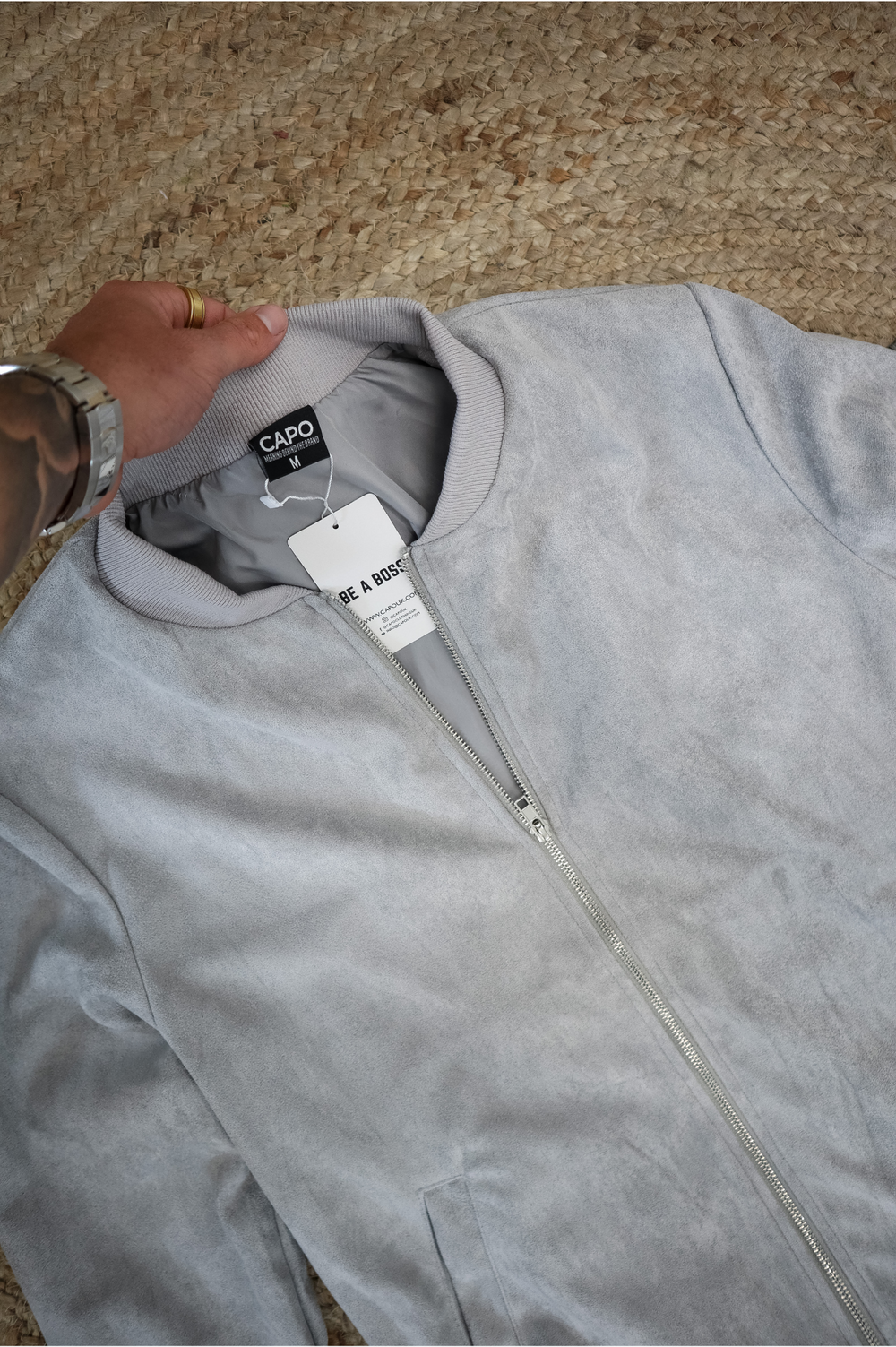 Capo SUEDE Bomber Jacket - Grey