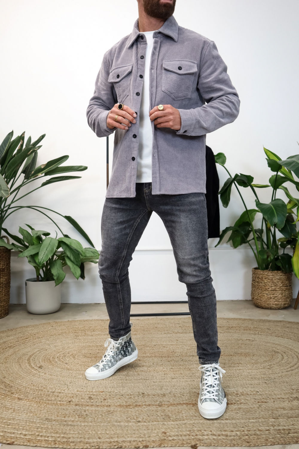 Capo CORD OVERSHIRT - Grey