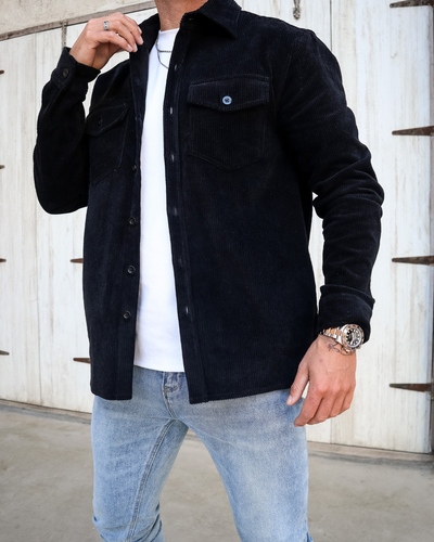 Capo CORD OVERSHIRT - Black