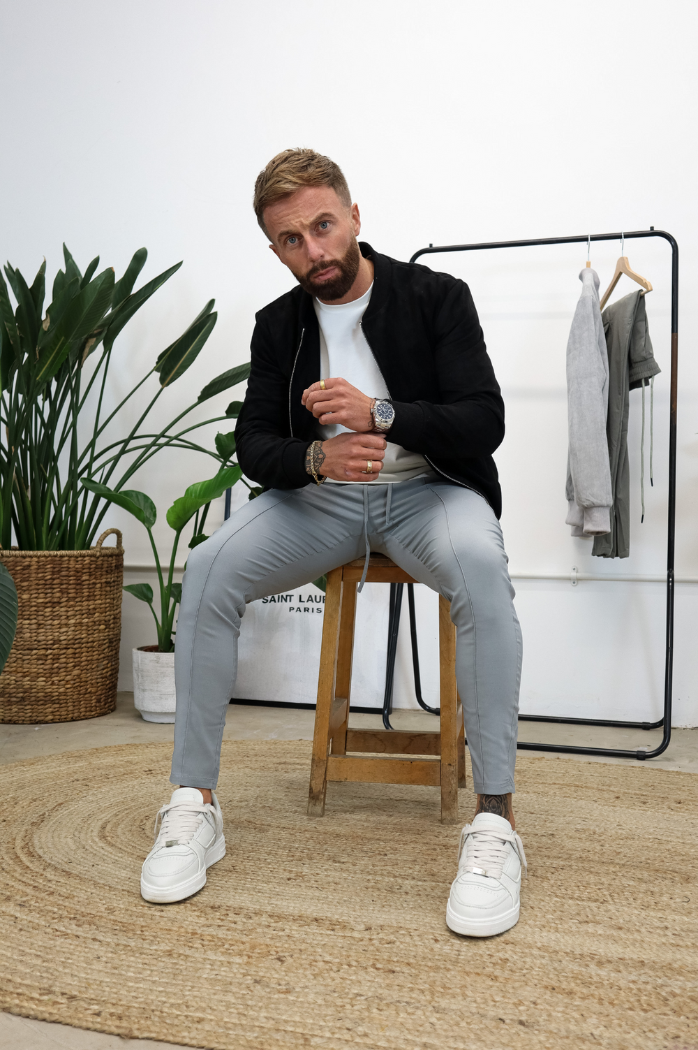 Capo SUEDE Bomber Jacket - Black