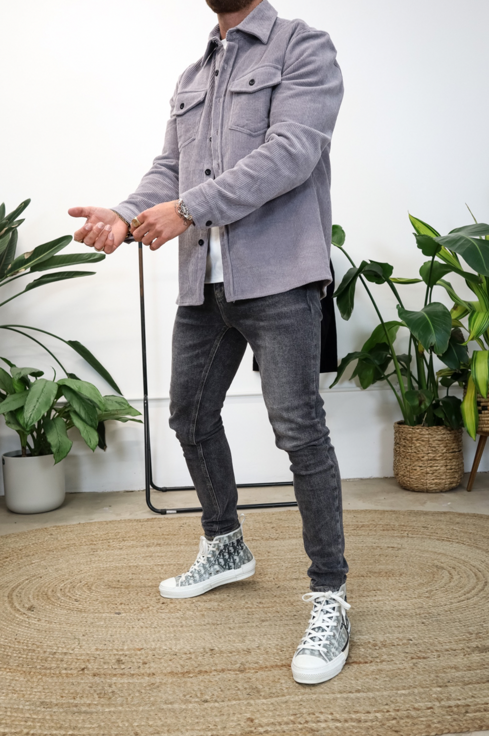 Capo CORD OVERSHIRT - Grey