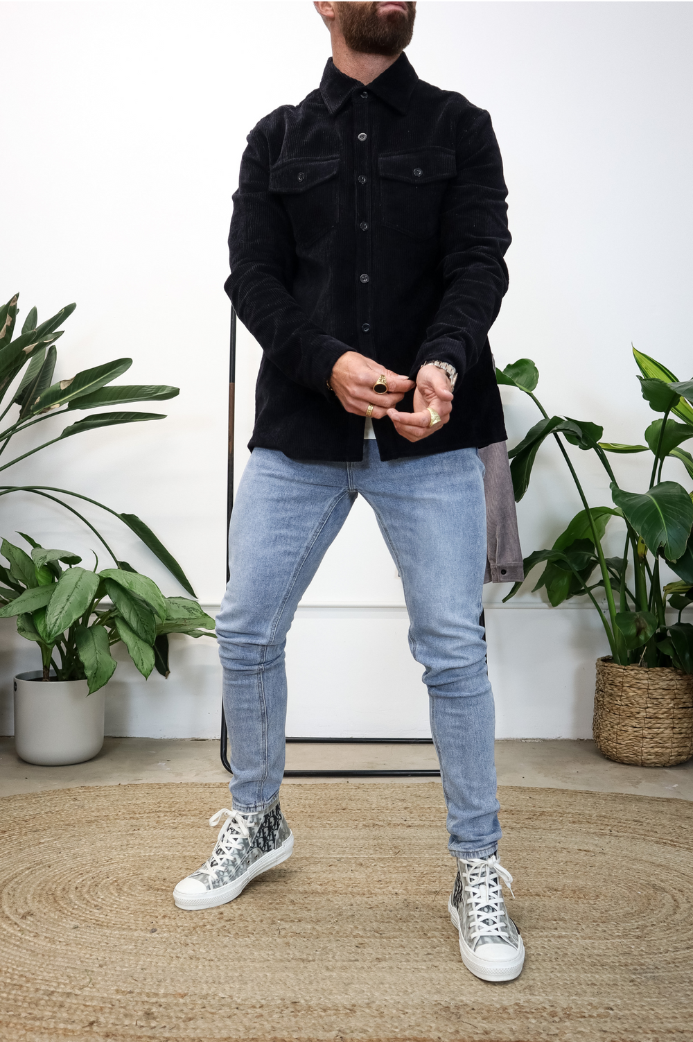 Capo CORD OVERSHIRT - Black