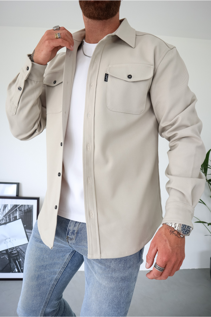 Capo Overshirt In Steel Blue
