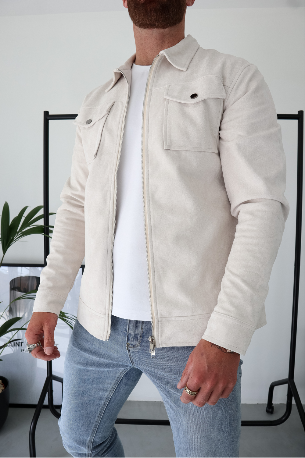 Stone 2025 suede jacket