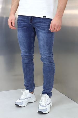 Capo Slim Fit Denim Jeans -Mid Blue