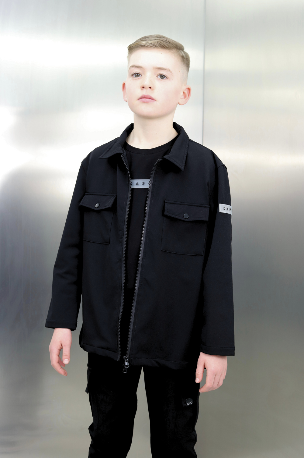Capo KIDS - BUTTON Jacket - Black – CAPO | Meaning Behind The Brand