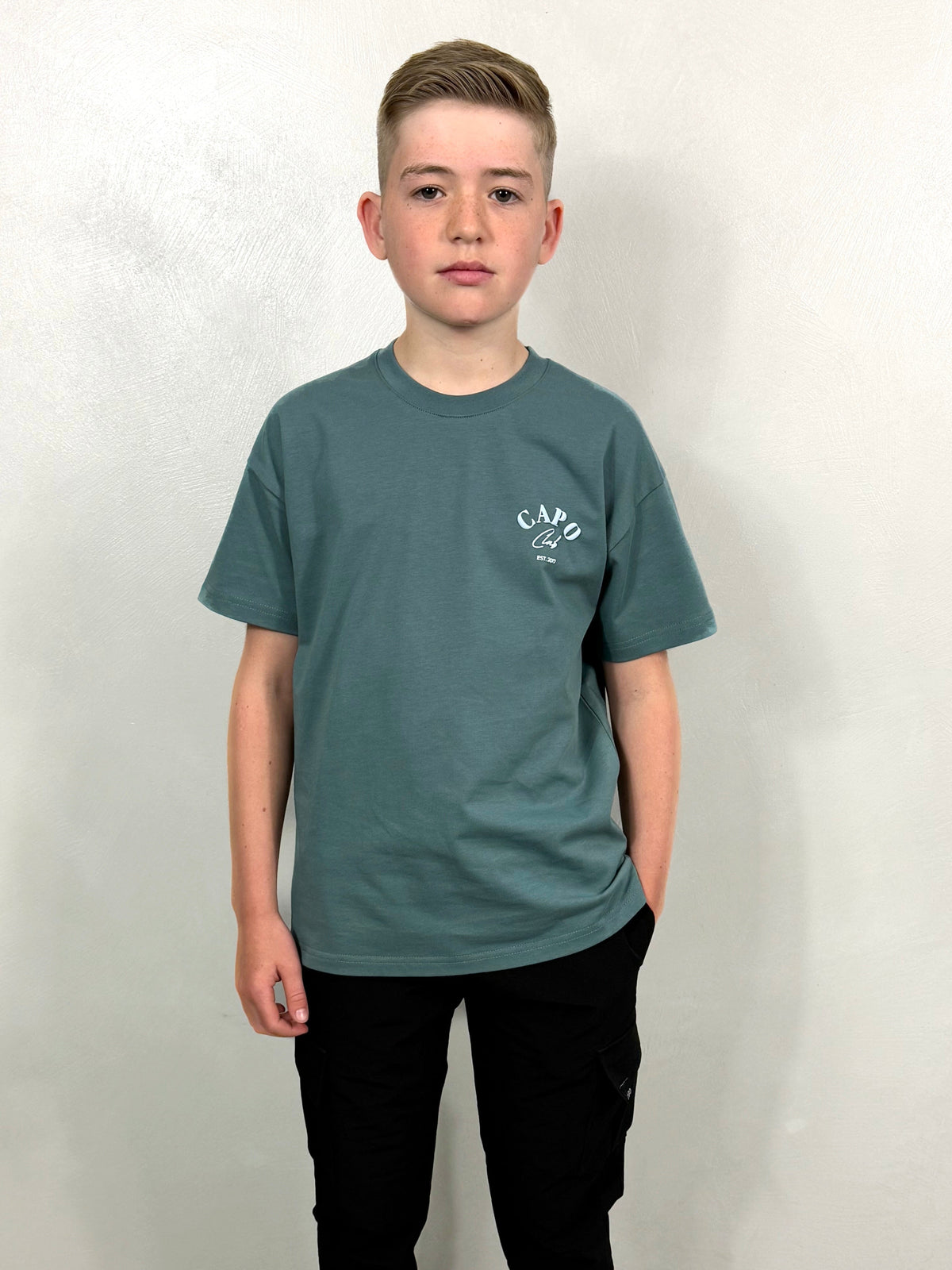 Capo Kids Beach Club T-Shirt - Dusky Blue