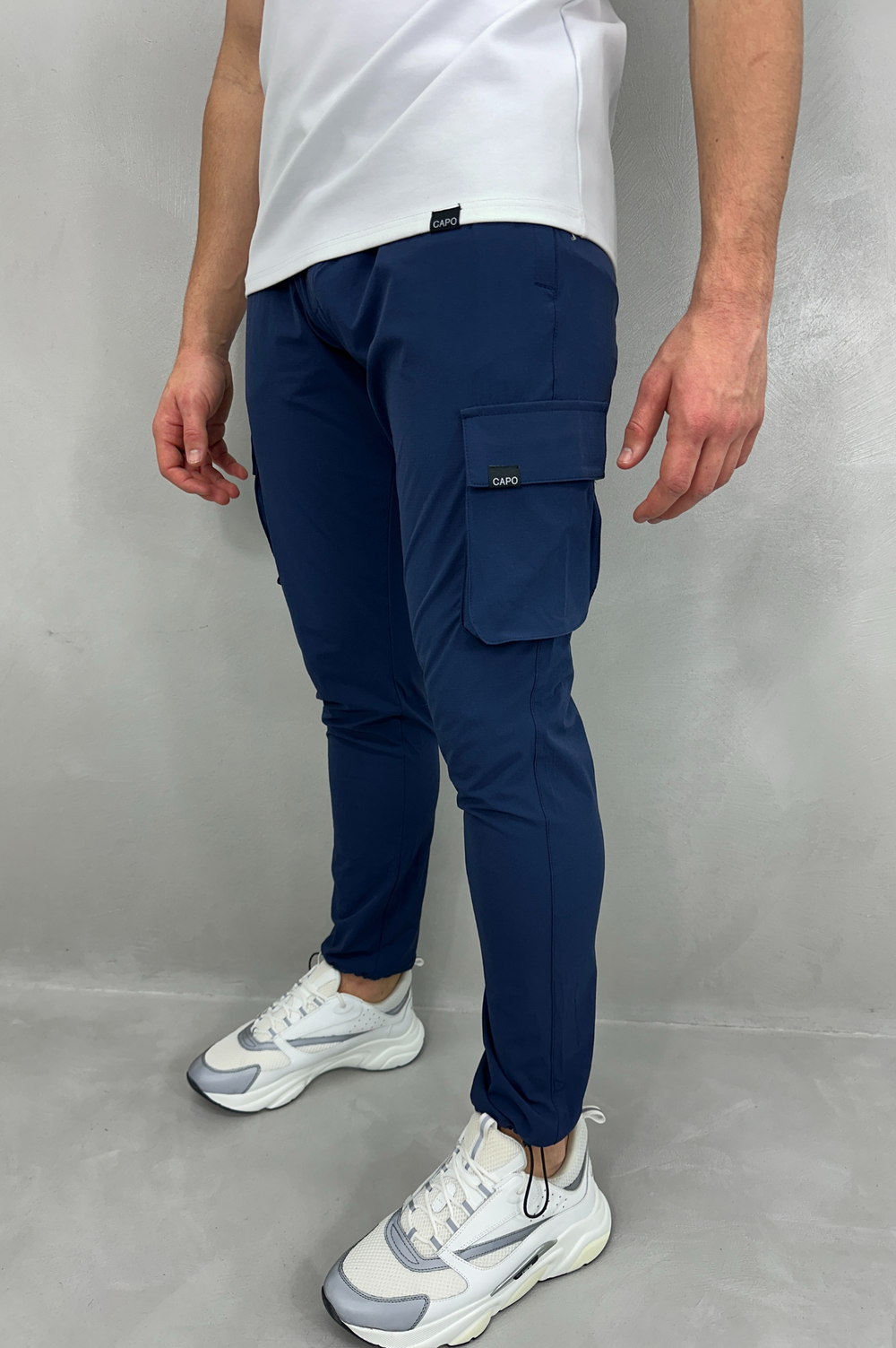 SIKSILK PANTS - Cargo trousers - light blue 