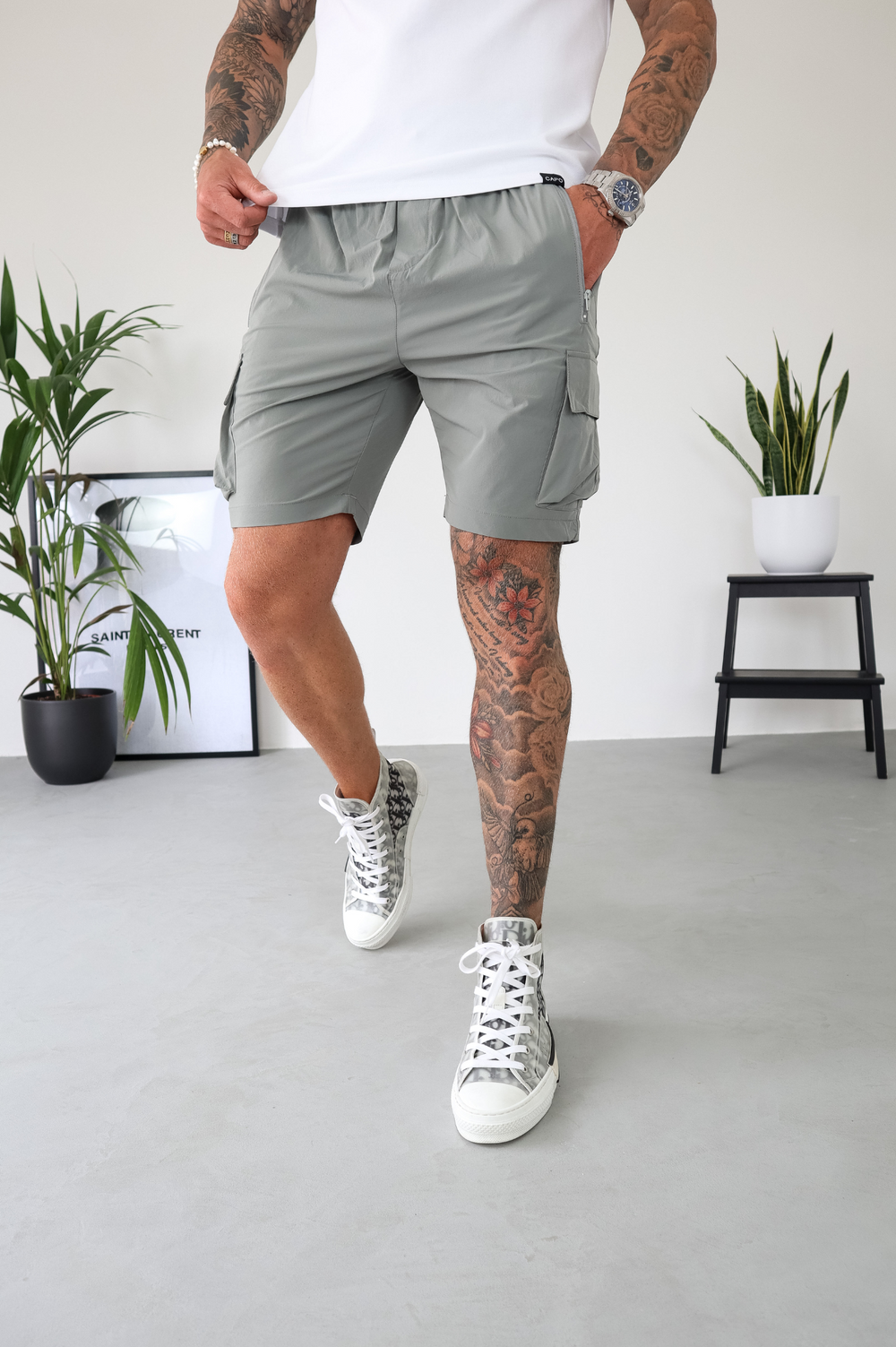 Capo LIGHTWEIGHT Cargo Short - Light Grey – CAPO | Meaning Behind The Brand