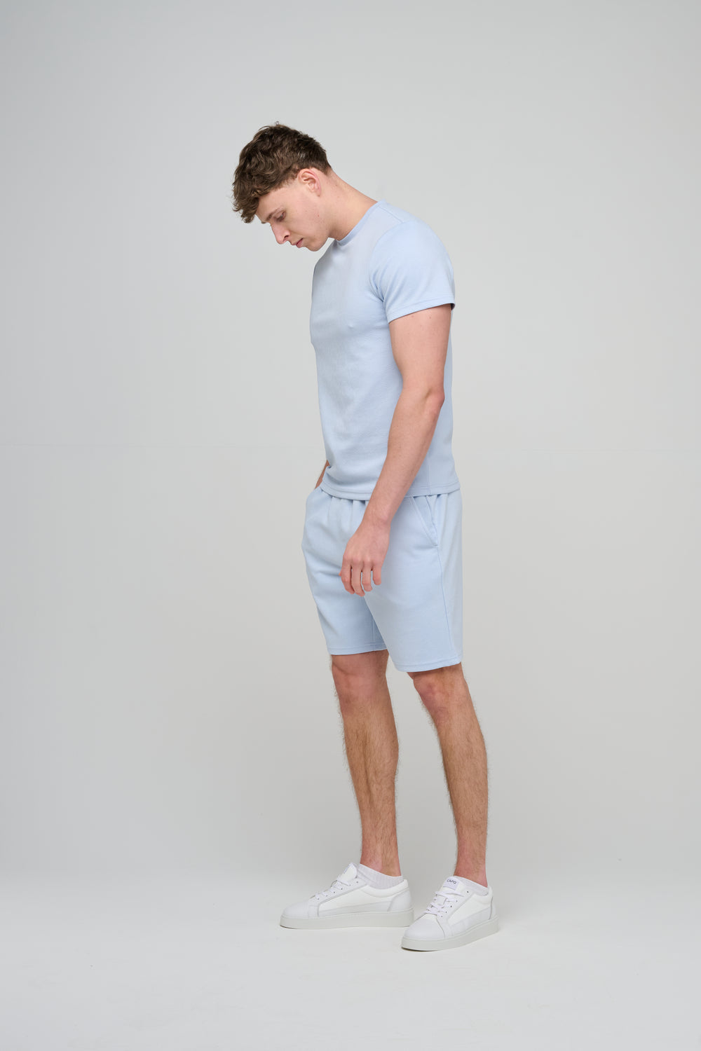 Capo Aztec Revere Shorts - Light Blue