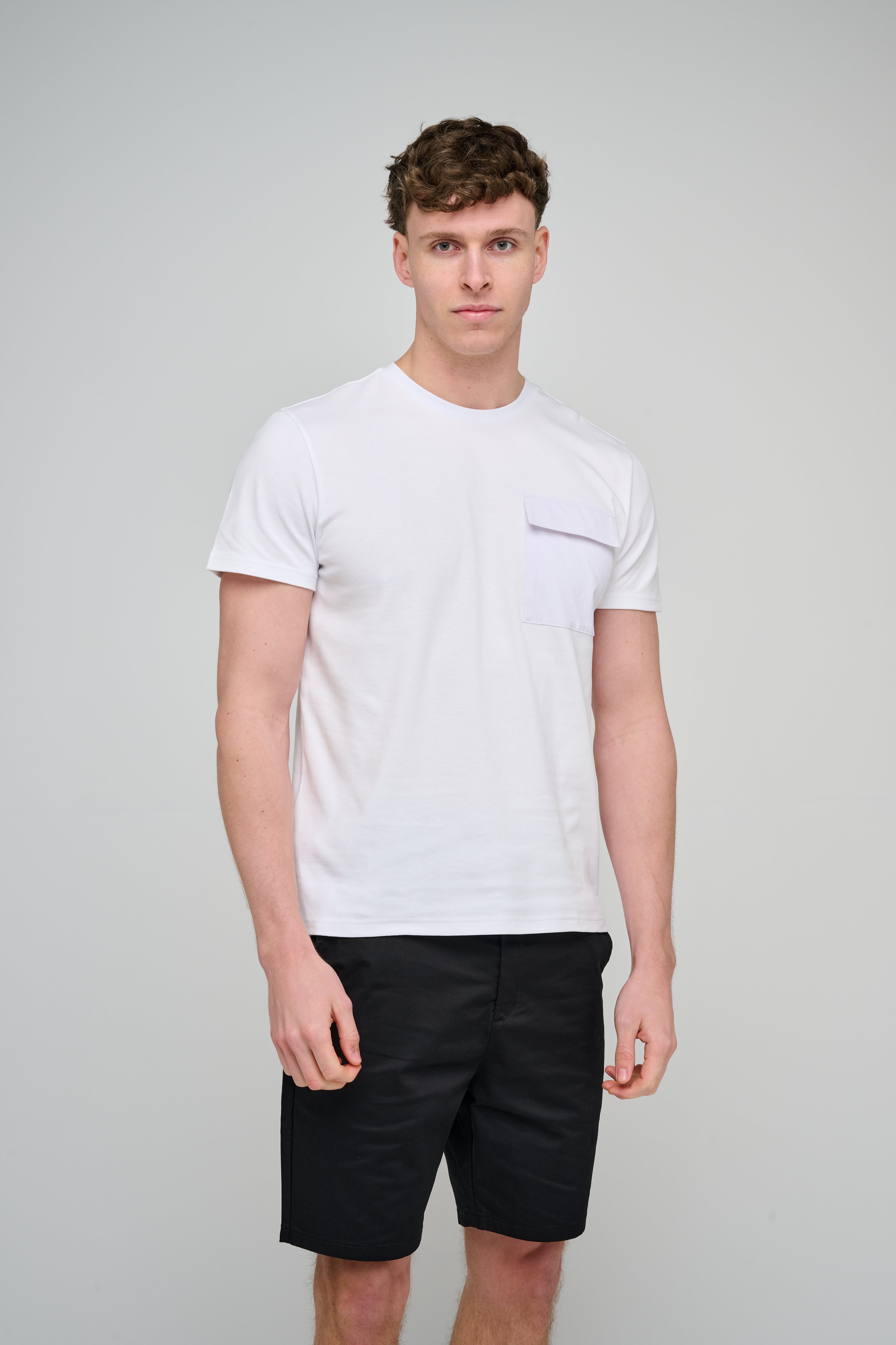 Capo Cargo Pocket T-Shirt - White