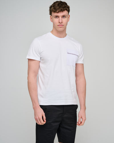 Capo Cargo Pocket T-Shirt - White